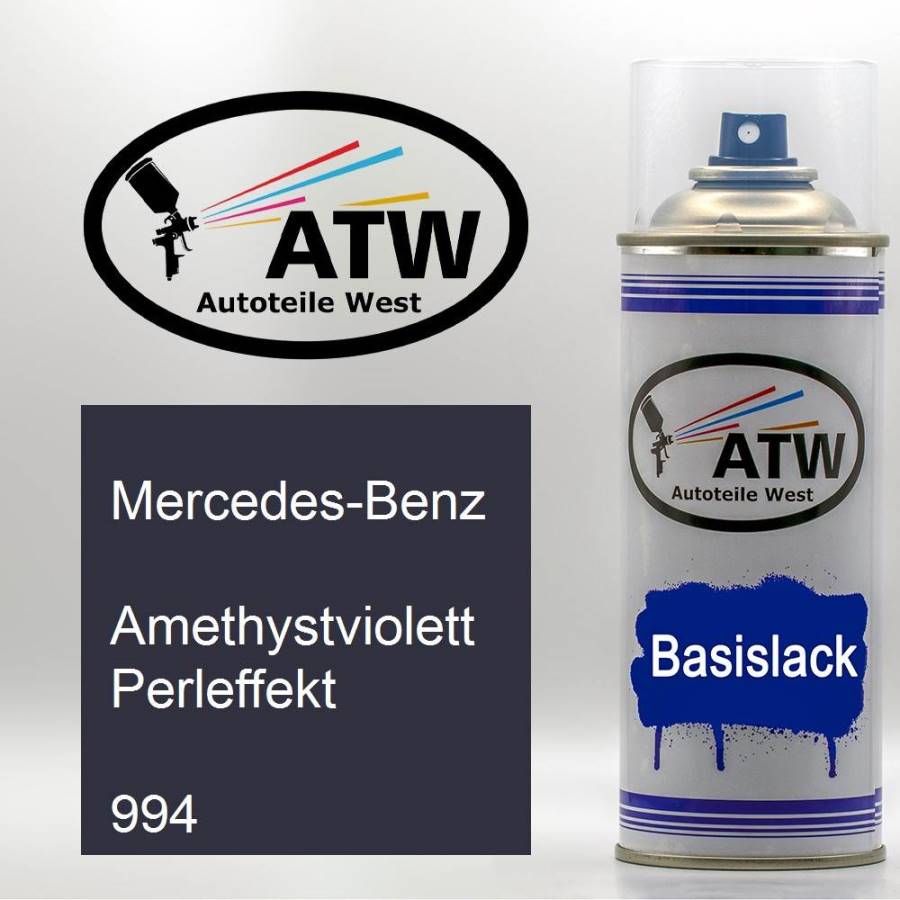 Mercedes-Benz, Amethystviolett Perleffekt, 994: 400ml Sprühdose, von ATW Autoteile West.